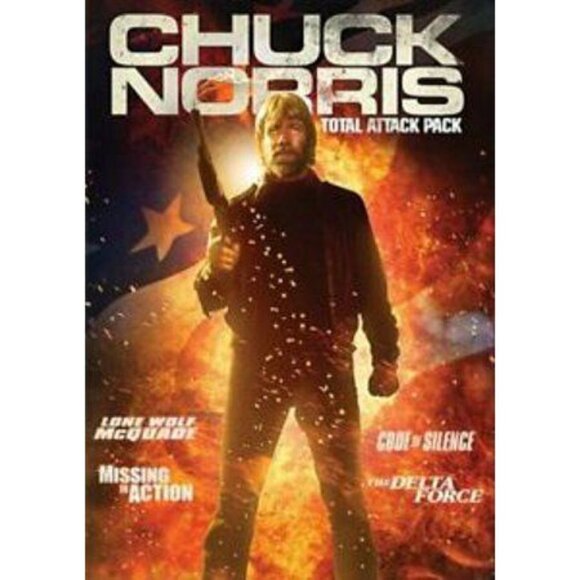 Chuck Norris Total Attack Pack Four Movie Collection DVD Lone Wolf Delta Action - Picture 1 of 6